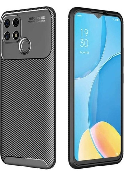 Oppo A15 Uyumlu Kılıf Zore Negro Silikon Kapak, Siyah