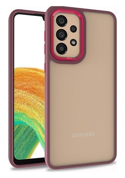 Samsung Galaxy A33 5g Uyumlu Kılıf Zore Flora Kapak, Kırmızı
