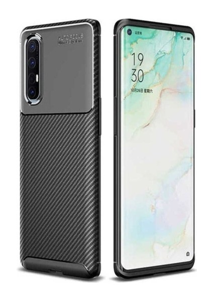 Oppo Reno 3 Pro 5g Uyumlu Kılıf Zore Negro Silikon Kapak, Siyah