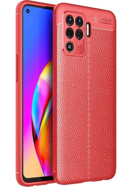 Oppo Reno 5 Lite Uyumlu Kılıf Zore Niss Silikon Kapak, Kırmızı