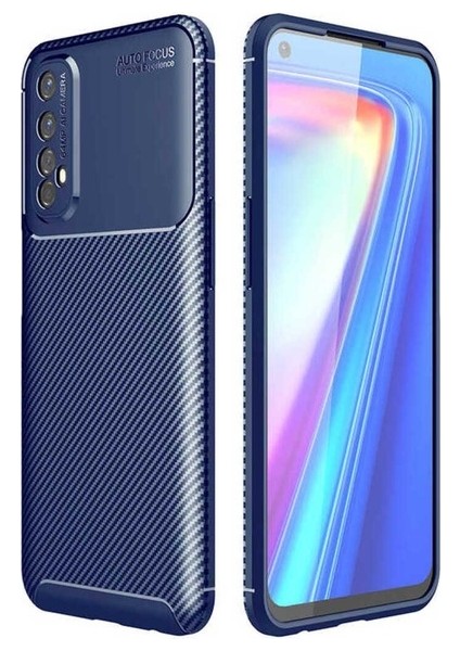 Realme 7 Uyumlu Kılıf Zore Negro Silikon Kapak, Lacivert