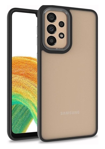 Samsung Galaxy A33 5g Uyumlu Kılıf Zore Flora Kapak, Siyah