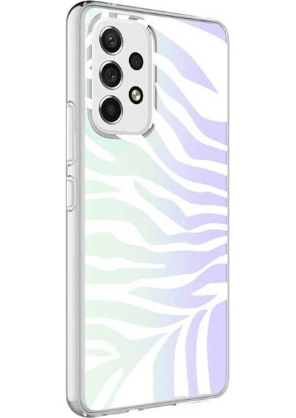 Samsung Galaxy A33 5g Uyumlu Kılıf Zore M-Blue Desenli Kapak, Zebra No1