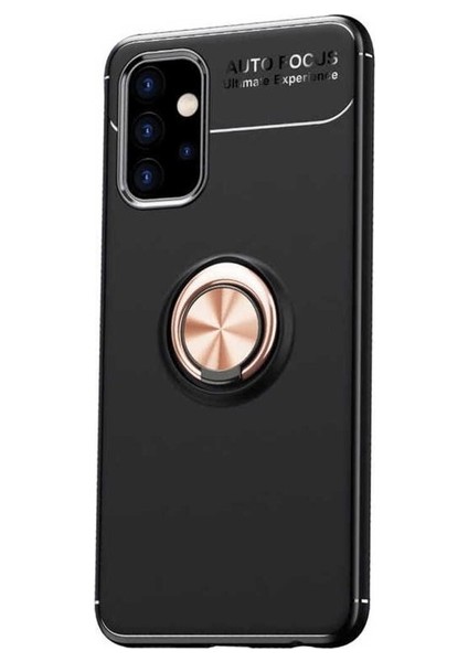 Samsung Galaxy A32 4g Uyumlu Kılıf Zore Ravel Silikon Kapak, Siyah-Rose Gold