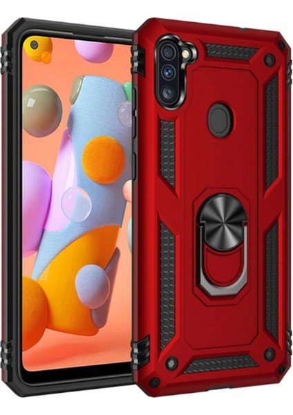 Samsung Galaxy A11 Uyumlu Kılıf Zore Vega Kapak, Kırmızı