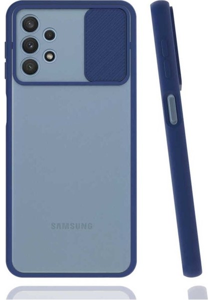 Samsung Galaxy A32 4g Uyumlu Kılıf Zore Lensi Kapak, Lacivert