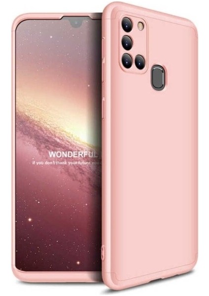 Samsung Galaxy A21S Uyumlu Kılıf Zore Ays Kapak, Rose Gold