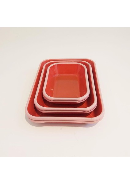 Emaye Meze Tabağı Kiremit 6'lı Set