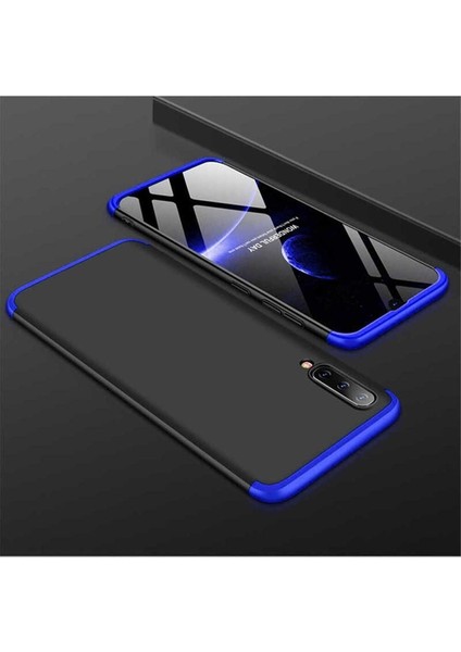 Samsung Galaxy A50 Uyumlu Kılıf Zore Ays Kapak, Siyah-Mavi