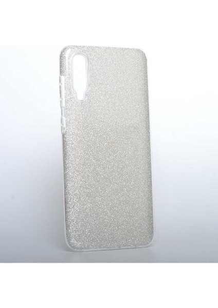 Samsung Galaxy A50 Uyumlu Kılıf Zore Shining Silikon, Gümüş