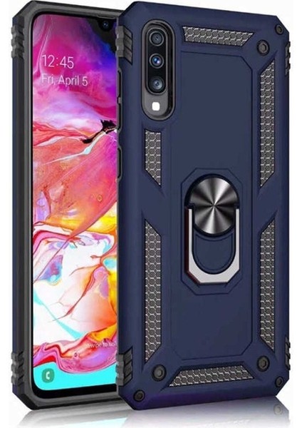 Samsung Galaxy A50 Uyumlu Kılıf Zore Vega Kapak, Mavi
