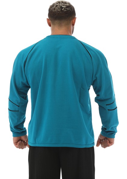 Mavi Kışlık Pamuklu Sweatshirt Big Sam 4670 modelleri