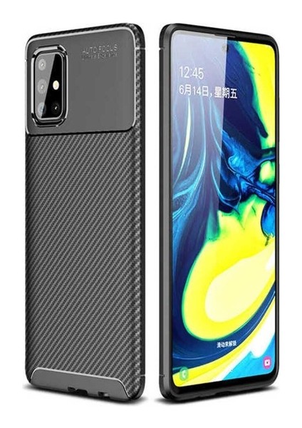 Samsung Galaxy A51 Uyumlu Kılıf Zore Negro Silikon Kapak, Siyah