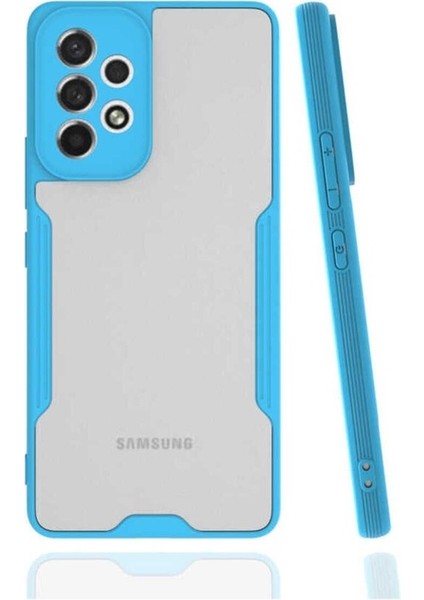 Samsung Galaxy A53 5g Uyumlu Kılıf Zore Parfe Kapak, Mavi