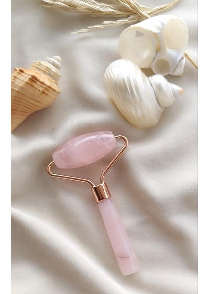 Roller Doğal Taş Masaj Aleti Pembe Kuvars Taşı Yüz Roller Yüz Taşı Masaj Taşı Jade Roller