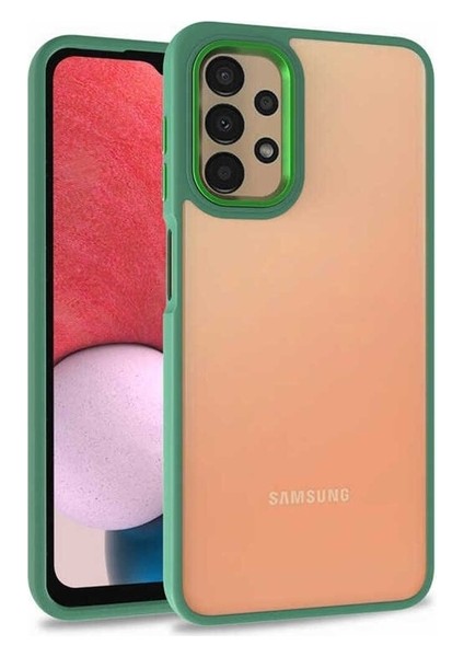 Samsung Galaxy A53 5g Uyumlu Kılıf Zore Flora Kapak, Yeşil