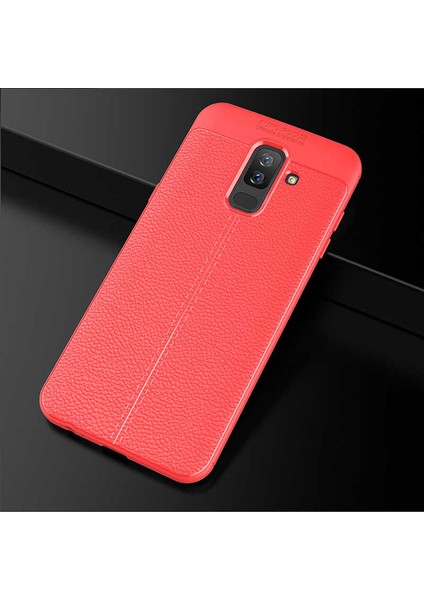 Samsung Galaxy A6 Plus 2018 Uyumlu Kılıf Zore Niss Silikon Kapak, Kırmızı