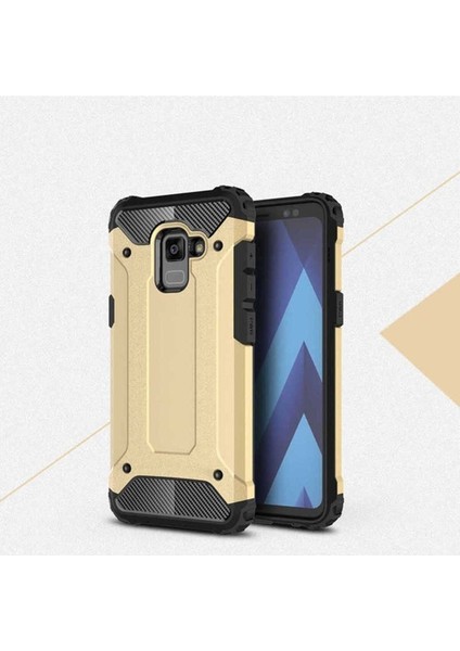 Samsung Galaxy A6 2018 Uyumlu Kılıf Zore Crash Silikon Kapak, Gold