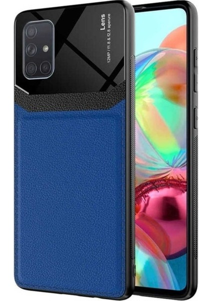 Samsung Galaxy A71 Uyumlu Kılıf Zore Emiks Kapak, Lacivert