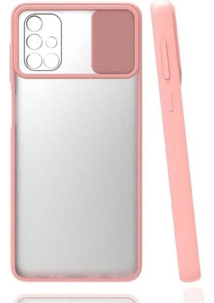 Samsung Galaxy A71 Uyumlu Kılıf Zore Lensi Kapak, Pembe Açık