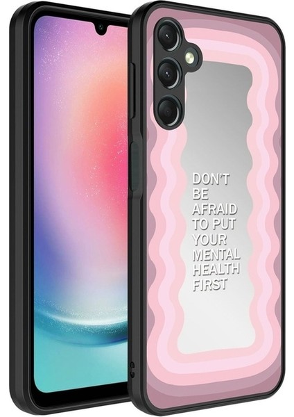Samsung Galaxy A54 Uyumlu Kılıf Aynalı Desenli Kamera Korumalı Parlak Zore Mirror Kapak, Ayna
