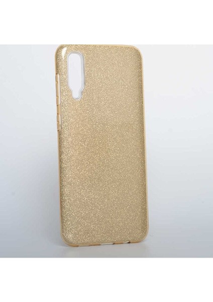 Samsung Galaxy A70 Uyumlu Kılıf Zore Shining Silikon, Gold
