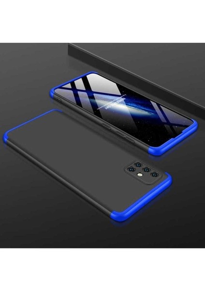 Samsung Galaxy A71 Uyumlu Kılıf Zore Ays Kapak, Siyah-Mavi