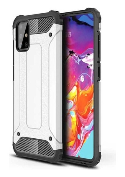 Samsung Galaxy A71 Uyumlu Kılıf Zore Crash Silikon Kapak, Gri