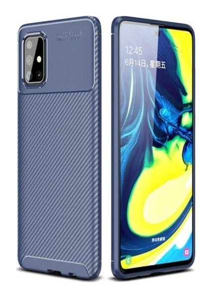 Samsung Galaxy A71 Uyumlu Kılıf Zore Negro Silikon Kapak, Lacivert