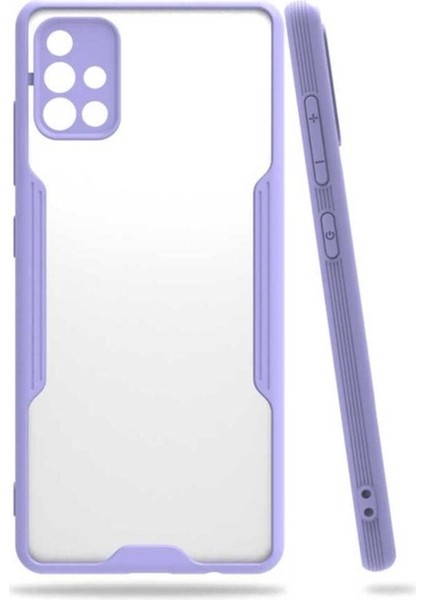 Samsung Galaxy A71 Uyumlu Kılıf Zore Parfe Kapak, Mor