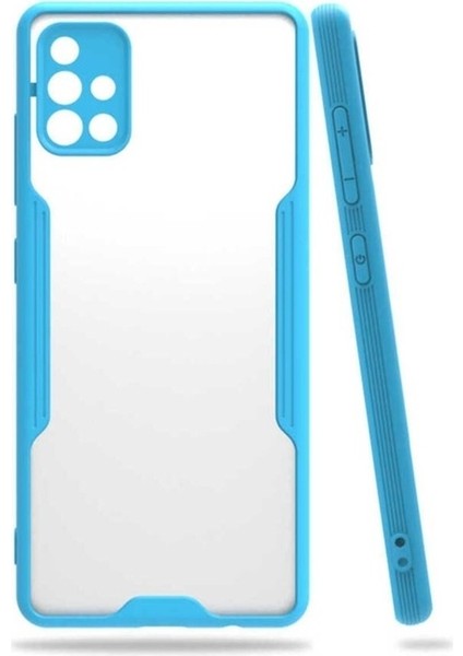 Samsung Galaxy A71 Uyumlu Kılıf Zore Parfe Kapak, Mavi