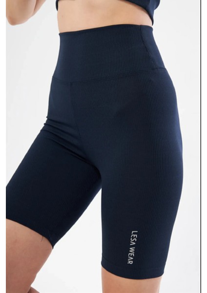 Yüksek Bel Örme Fitilli Biker Toparlayıcı Spor Tayt fiyatları