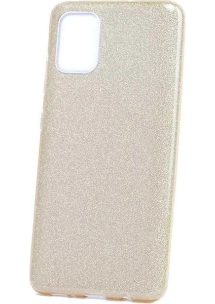 Samsung Galaxy A71 Uyumlu Kılıf Zore Shining Silikon, Gold