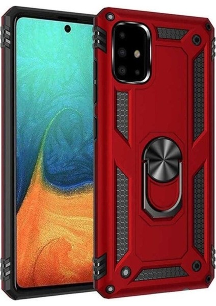 Samsung Galaxy A71 Uyumlu Kılıf Zore Vega Kapak, Kırmızı