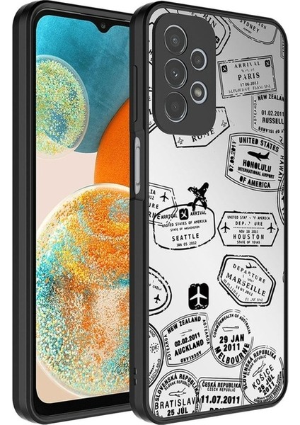 Samsung Galaxy A72 Uyumlu Kılıf Aynalı Desenli Kamera Korumalı Parlak Zore Mirror Kapak, Seyahat