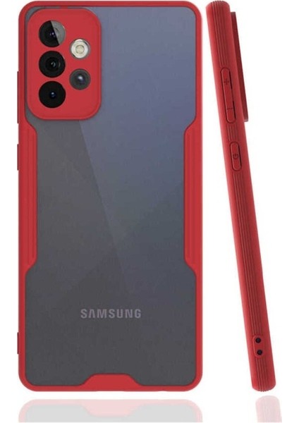 Samsung Galaxy A72 Uyumlu Kılıf Zore Parfe Kapak, Kırmızı