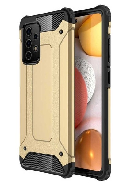 Samsung Galaxy A72 Uyumlu Kılıf Zore Crash Silikon Kapak, Gold
