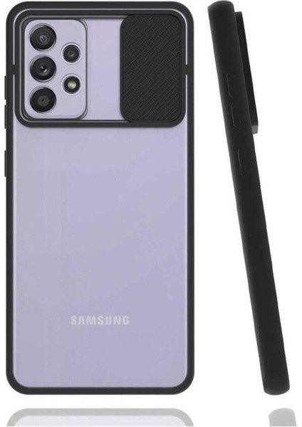 Samsung Galaxy A72 Uyumlu Kılıf Zore Lensi Kapak, Siyah