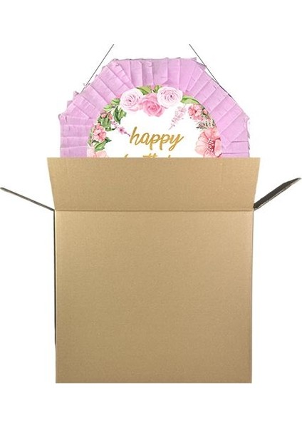 Happy Birthday Çiçekli Pinyata 42 cm + Sopası fiyatları