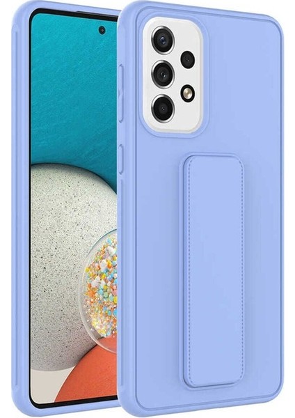 Samsung Galaxy A72 Uyumlu Kılıf Zore Qstand Kapak, Lila
