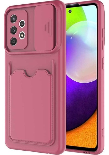 Samsung Galaxy A72 Uyumlu Kılıf Zore Kartix Kapak, Koyu Mor