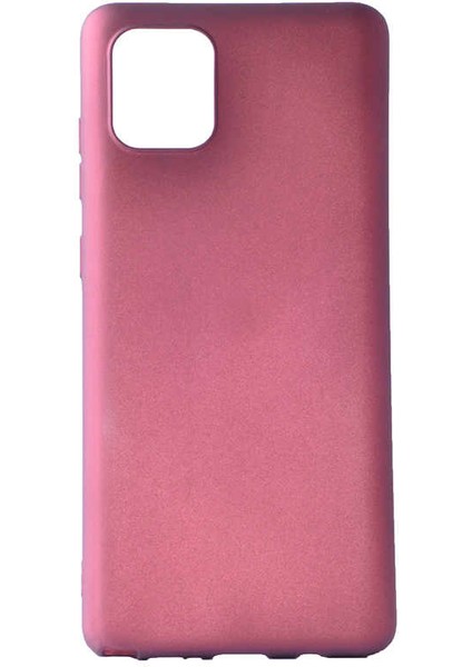 Samsung Galaxy A91 (S10 Lite) Uyumlu Kılıf Premier Silikon Kapak, Mürdüm