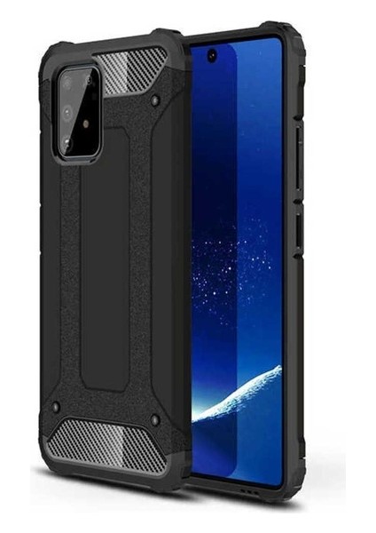 Samsung Galaxy A91 (S10 Lite) Uyumlu Kılıf Crash Silikon Kapak, Siyah
