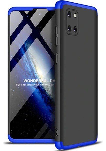 Samsung Galaxy A81 (Note 10 Lite) Uyumlu Kılıf Ays Kapak, Siyah-Mavi