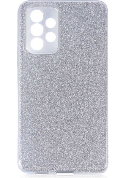 Samsung Galaxy A73 Uyumlu Kılıf Shining Silikon, Gümüş
