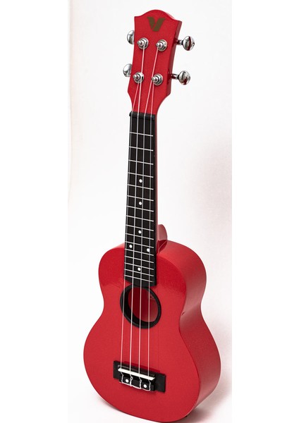 UK110 Krom Burgu Kırmızı Soprano Ukulele