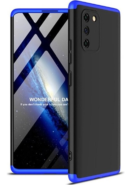 Samsung Galaxy A91 (S10 Lite) Uyumlu Kılıf Ays Kapak, Siyah-Mavi