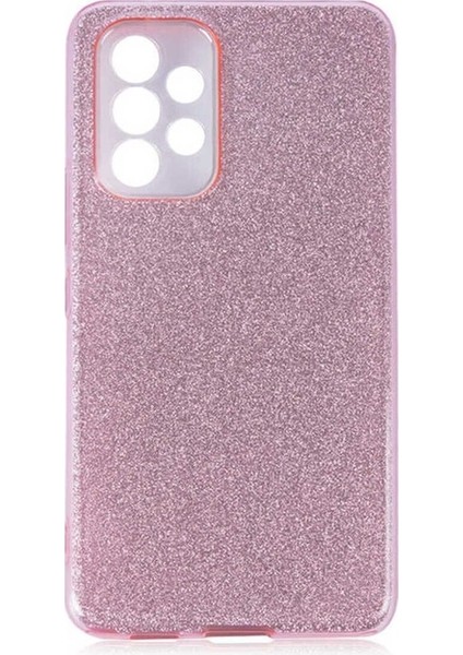 Samsung Galaxy A73 Uyumlu Kılıf Shining Silikon, Pembe