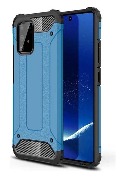 Samsung Galaxy A91 (S10 Lite) Uyumlu Kılıf Crash Silikon Kapak, Mavi