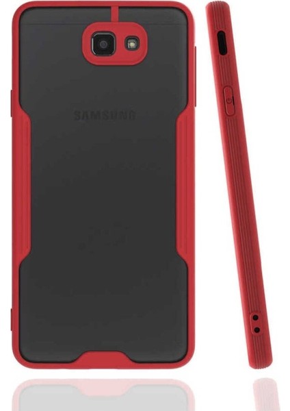 Samsung Galaxy J7 Prime Uyumlu Kılıf Parfe Kapak, Kırmızı